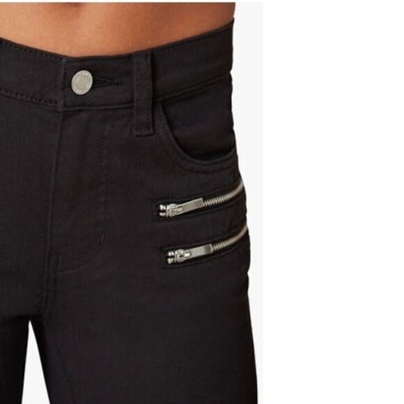 NWT WeWoreWhat Black Low Rise Cropped Rocker Jeans Sz 24 (missing chain) - Picture 3 of 13